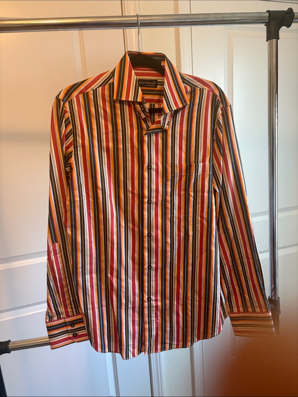 Eton Purple/Orange Multi-Stripe Men's Dress Shirt